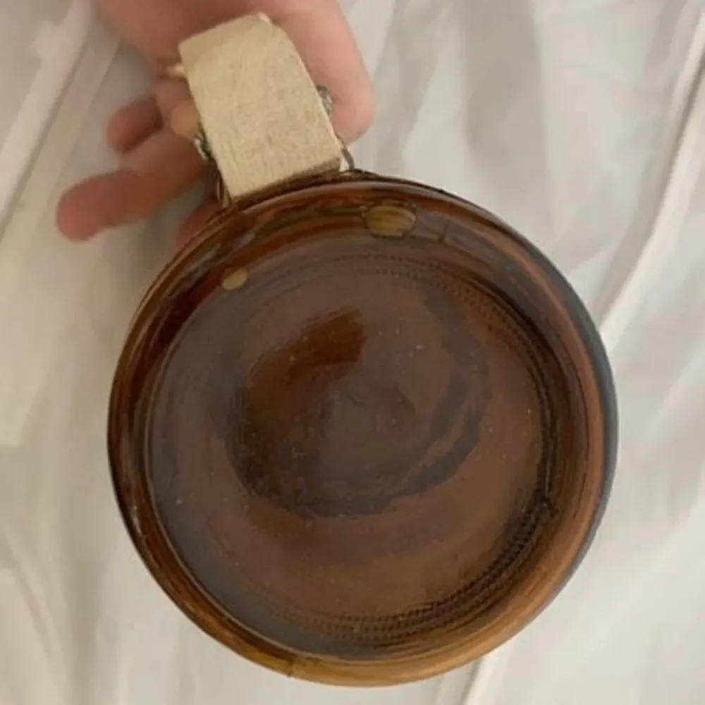 Vintage San Francisco Souvenir Brown Glass Mug Wood Handle